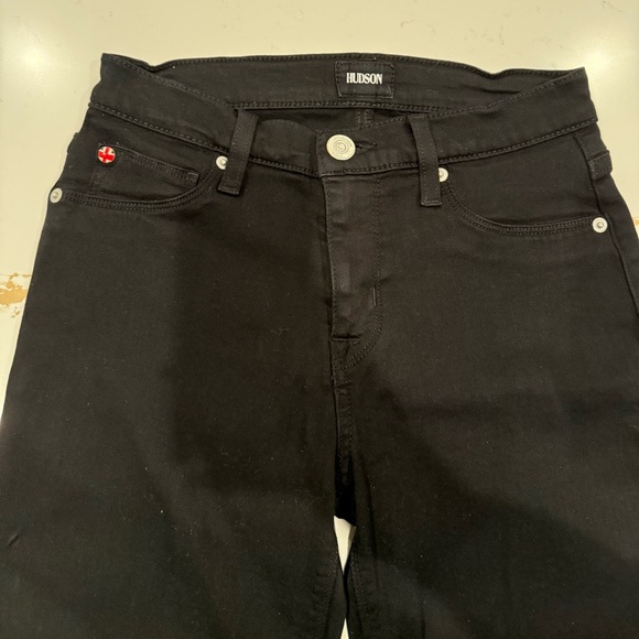 Hudson Jeans Natalie Super Skinny Black Denim Ankle Jeans Size 26 - Picture 3 of 10